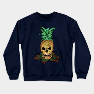 Pineapple skull Black Crewneck Sweatshirt